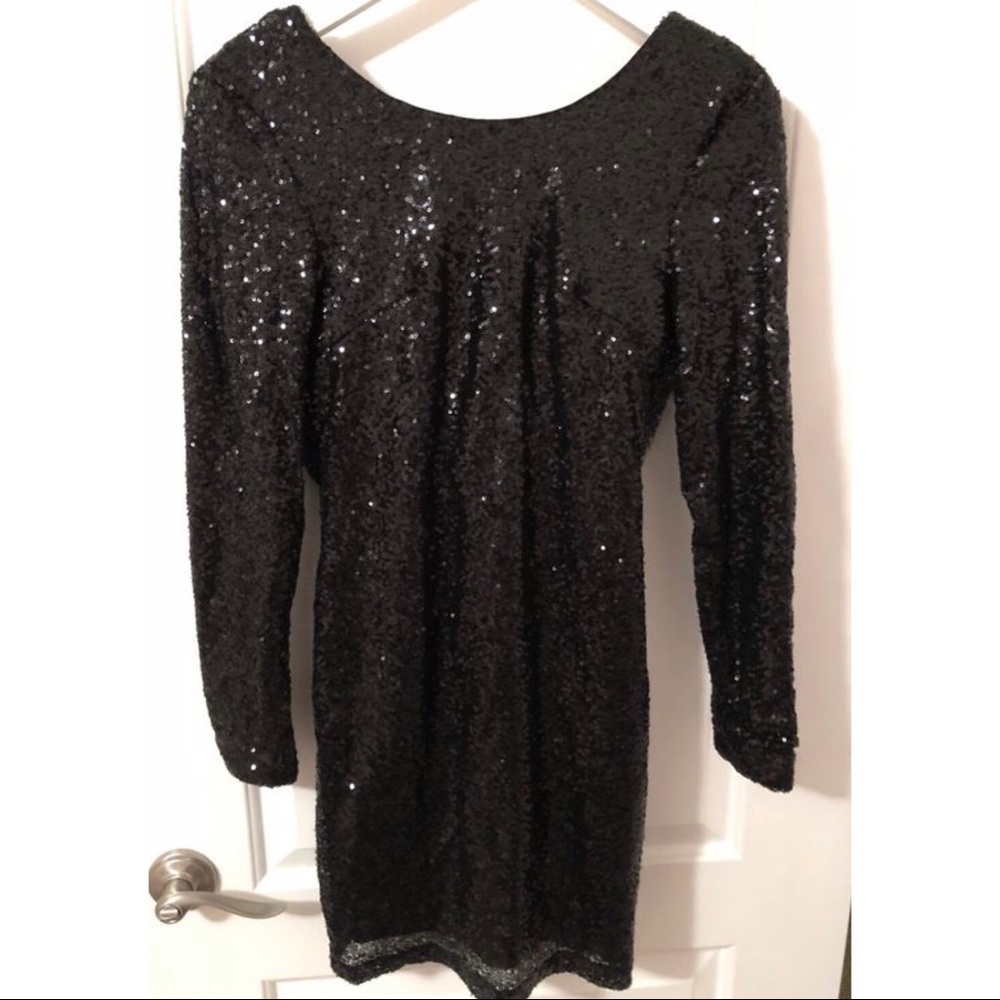 Black Sequin Dress